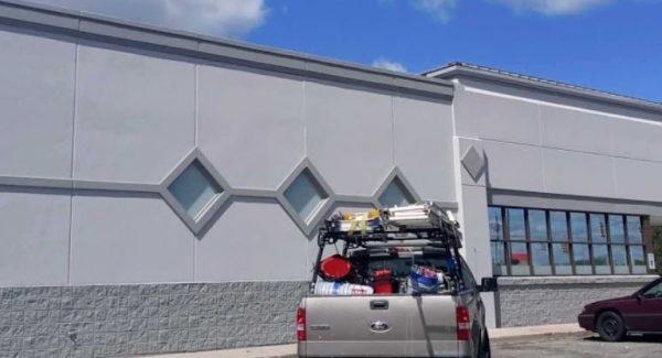 retail exterior painting project