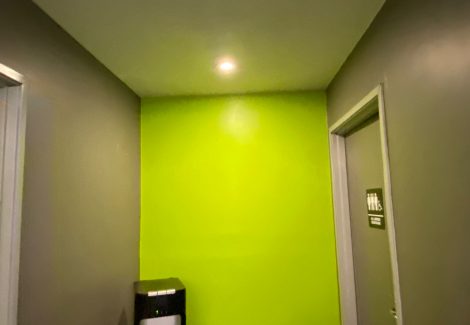 Commercial office painting and drywall repair in La Jolla.